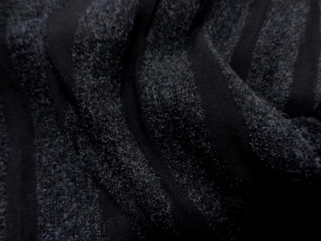 Lainage gris chine raye noir 1
