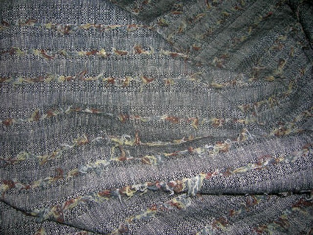 Lainage gris chine rayures fils de laine 1 