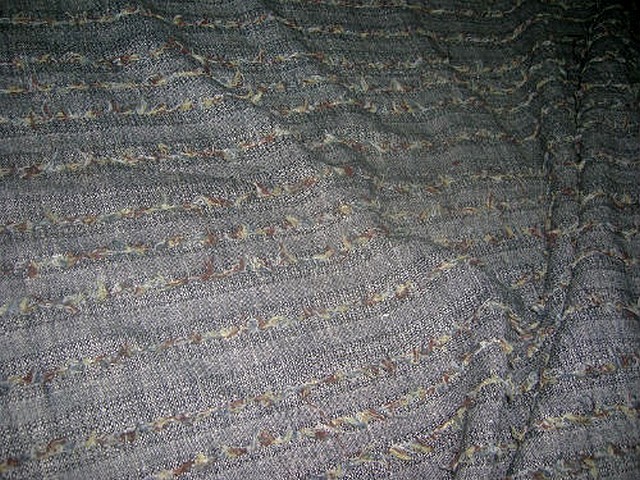 Lainage gris chine rayures fils de laine 2