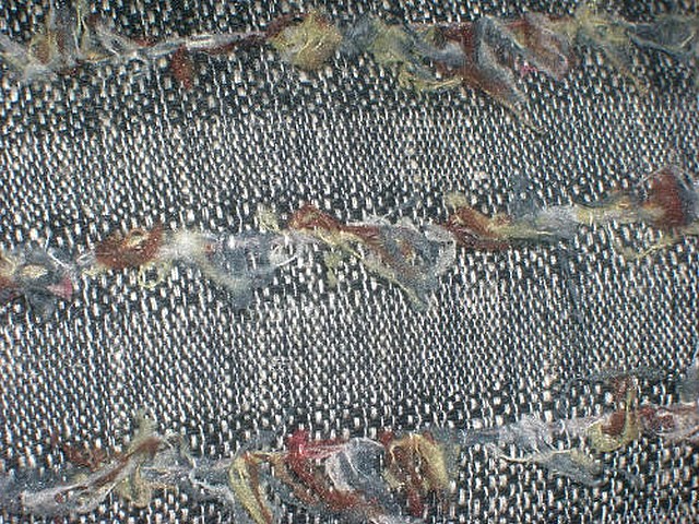 Lainage gris chine rayures fils de laine 3
