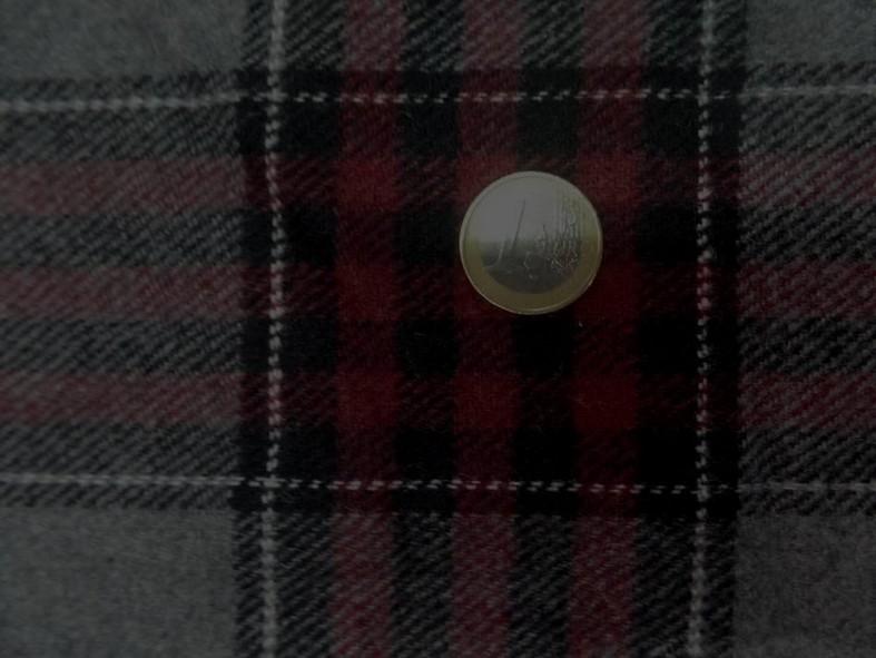 Lainage gris tartan carreaux rouge bordeaux 2