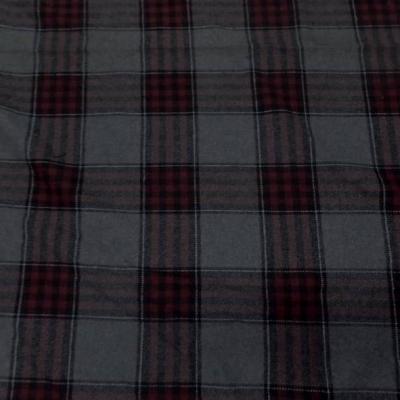 Lainage gris tartan carreaux rouge bordeaux 3 