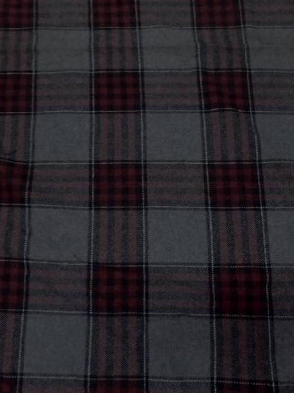 Lainage gris tartan carreaux rouge bordeaux 3 