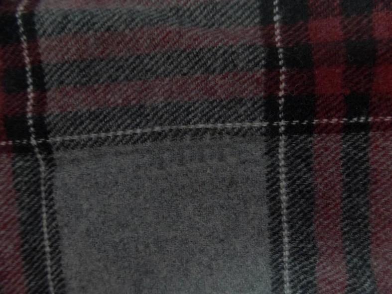Lainage gris tartan carreaux rouge bordeaux 4
