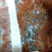 Lainage leger motif patchwork caramel bleu denim bleu petrole 4 