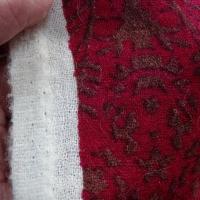 Lainage leger patchwork rouge groseille rose violace et cuivre 3 