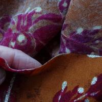 Lainage leger patchwork rouge groseille rose violace et cuivre 5 