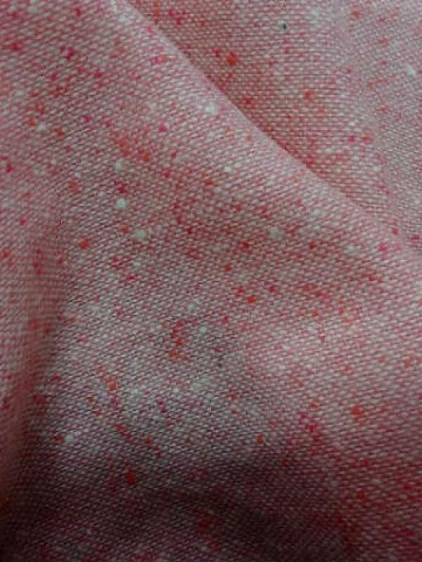 Lainage leger rose dragee chine blanc et corail 1 