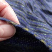 Lainage raye bleu fonce et indigo 6 