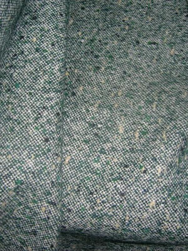 Lainage tweed gris vert chine 1 