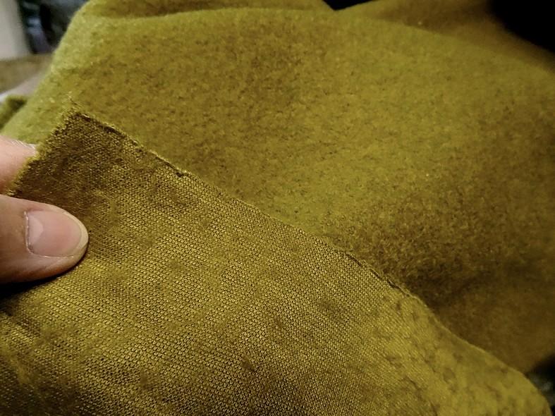 Laine aspect bouillie vert olive 5