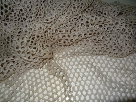 Laine bouclette mélangée couleur lin 1