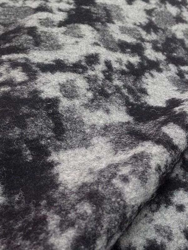 Laine bouillie noire marbree gris clair 3 