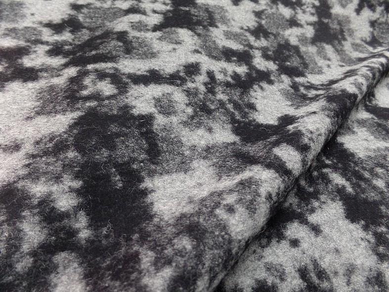 Laine bouillie noire marbree gris clair 3