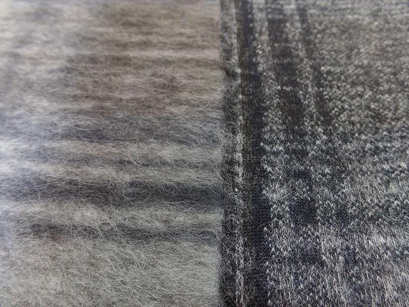 Laine jersey carreaux tartan gris beige 15