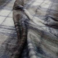 Laine jersey carreaux tartan gris beige 16 