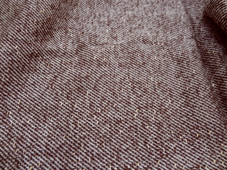 Laine marron beige effet pepite d or 1