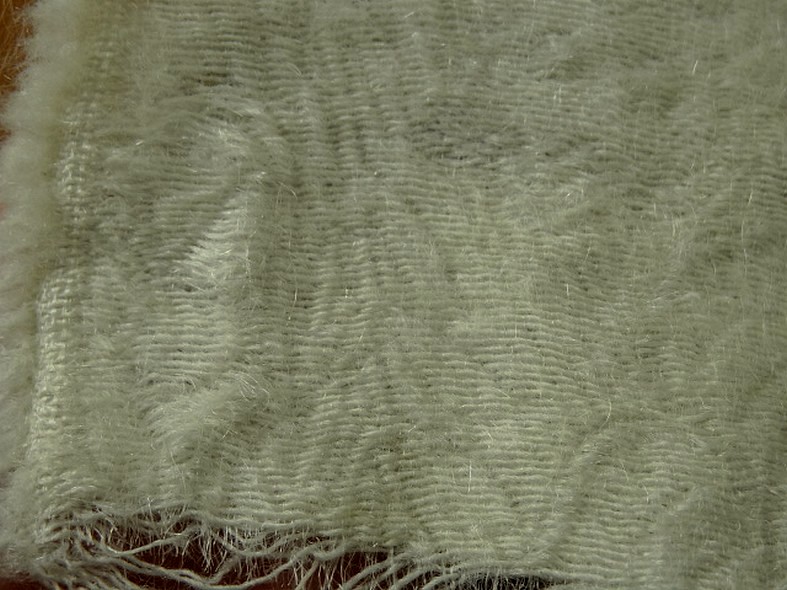 Laine melangee ecrue motif jacquard 4