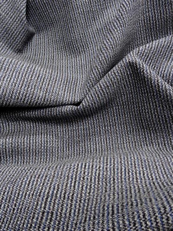 Laine rayee noir gris et bleu froid 1 