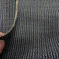 Laine rayee noir gris et bleu froid 2 