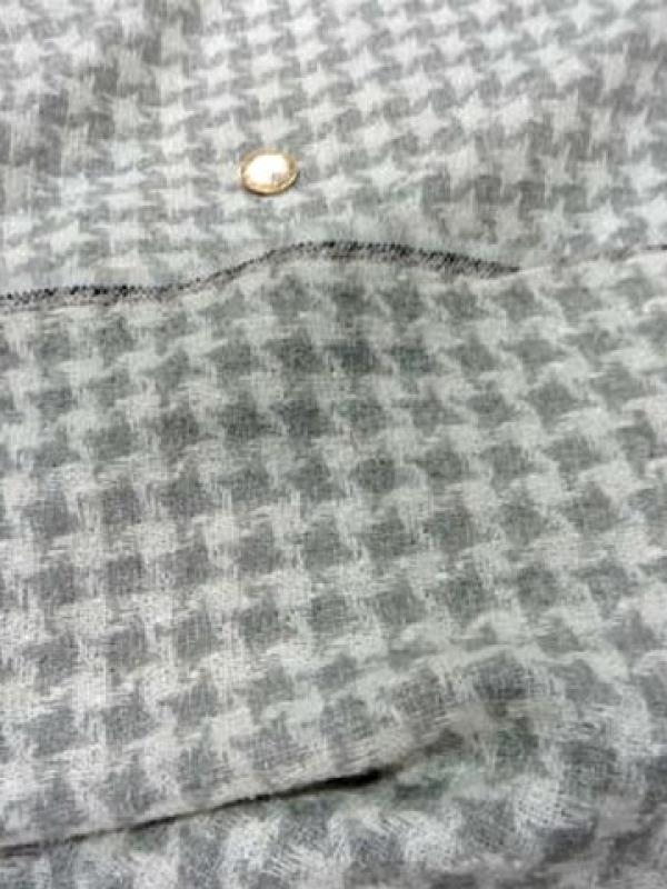 Laine soie melange blanc gris