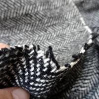 Laine tweed a chevrons noir et blanc 5 