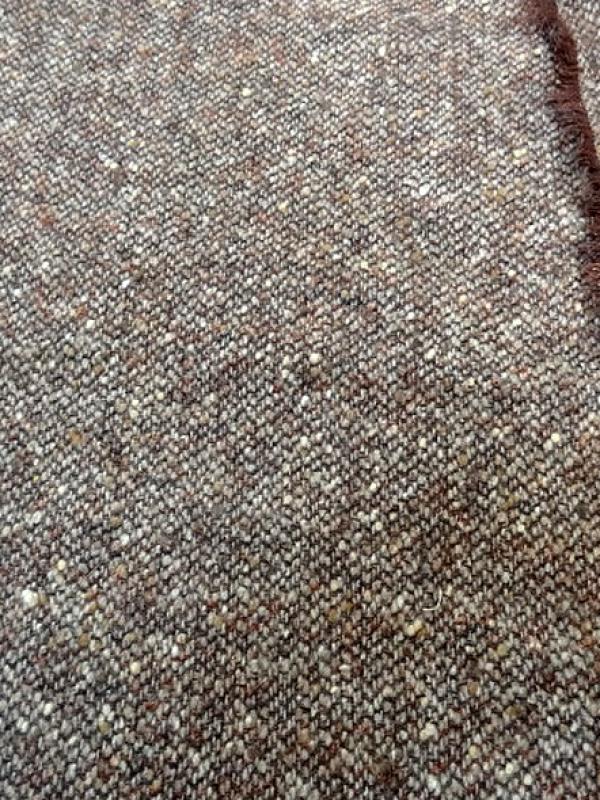 Laine tweed chine marron cuivre fil lurex 1 