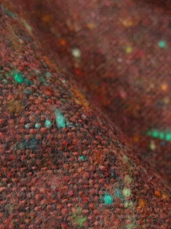 Laine tweed roux chiné
