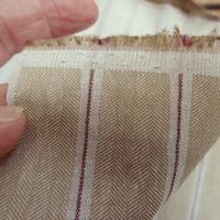 Lin a chevrons et rayures beige 3