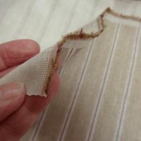 Lin a chevrons et rayures beige 4