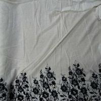 Lin blanc casse embase fleurie noire 2 