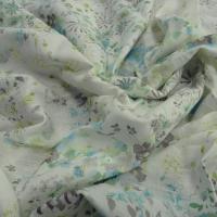 Lin blanc casse fleuri taupe bleu vert jaune 1 1