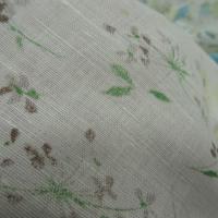 Lin blanc casse fleuri taupe bleu vert jaune 2 