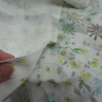 Lin blanc casse fleuri taupe bleu vert jaune 4 