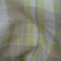 Lin blanc casse taupe jaune carreaux 1 3 