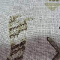 Lin blanc motifs symboles africains 8