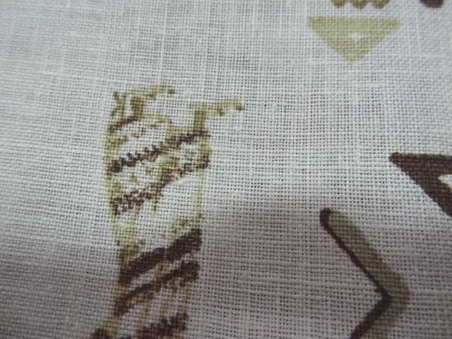 Lin blanc motifs symboles africains 8