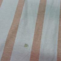 Lin blanc raye mandarine chambray 1 