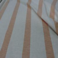 Lin blanc raye mandarine chambray 2