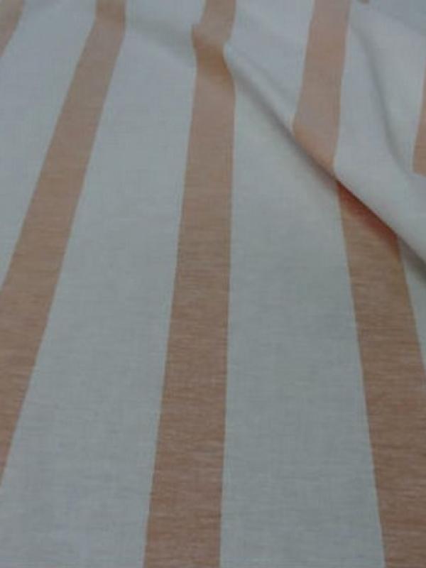 Lin blanc raye mandarine chambray 2 