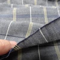 Lin bleu chambray a carreaux 1 