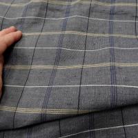 Lin bleu chambray a carreaux 3 
