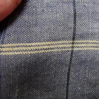 Lin bleu chambray a carreaux 6 
