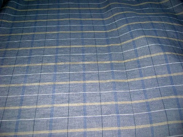 Lin chambray carreaux bleu2