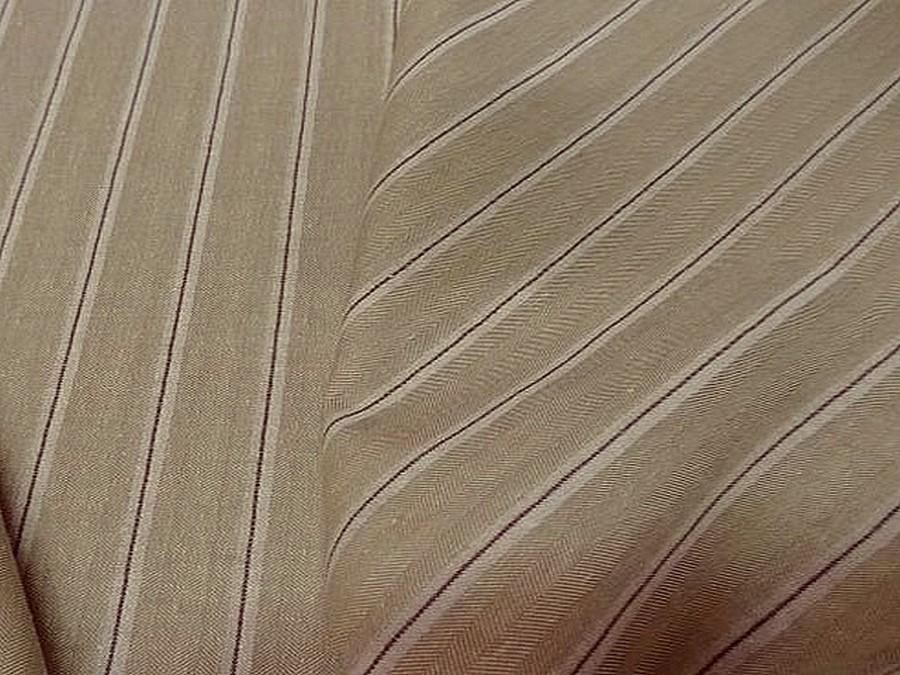 Lin coton beige faconne chevron raye 1 1