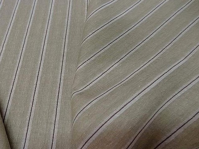 Lin coton beige faconne chevron raye 1