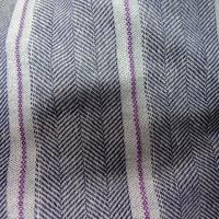 Lin coton gris faconne chevron raye0 1 