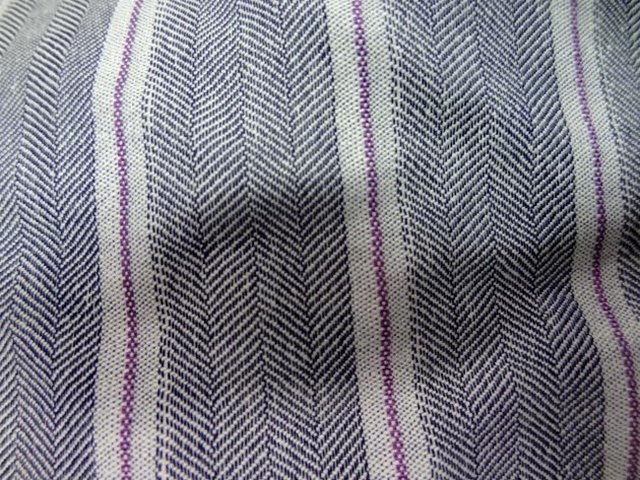 Lin coton gris faconne chevron raye0 1