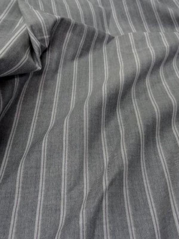 Lin coton gris faconne chevron raye0 2 