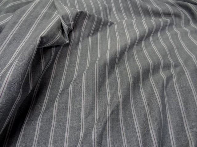 Lin coton gris faconne chevron raye0 2